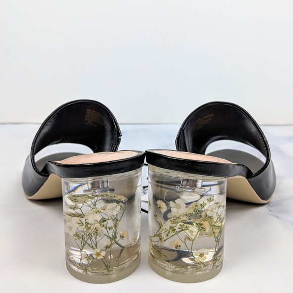 *LAST CHANCE* Nanette Lepore Lucite Floral Mules - Picture 4 of 8